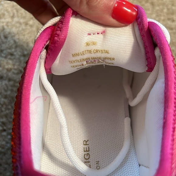 Kurt Geiger rhinestone rainbow lace up pink green yellow orange sneaker 36 - Picture 8 of 8